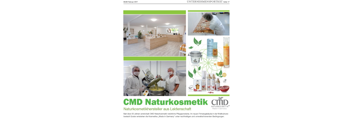 Unternehmensporträt CMD Naturkosmetik in  - CMD Naturkosmetik Unternehmensporträt in 