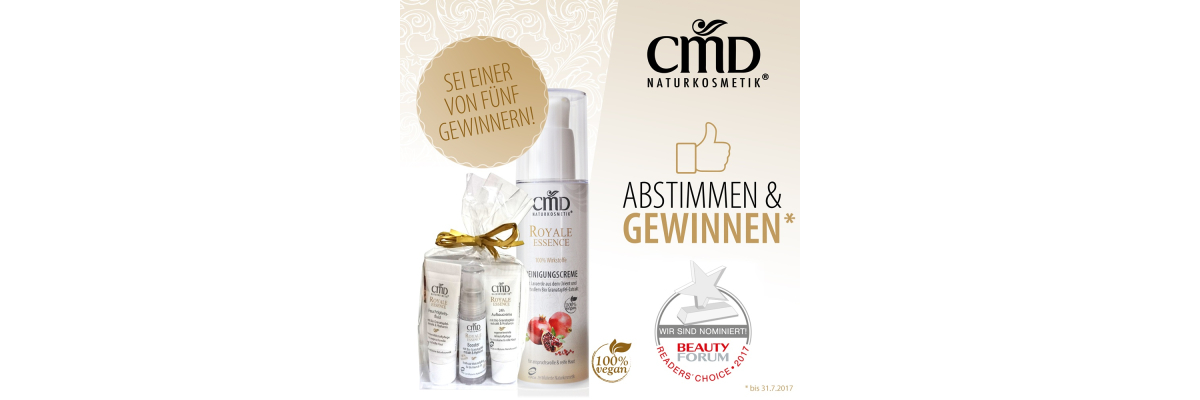 CMD Naturkosmetik ist nominiert zum BEAUTY FORUM Readers\' Choice Award - CMD Naturkosmetik & BEAUTY FORUM Readers\' Choice Award