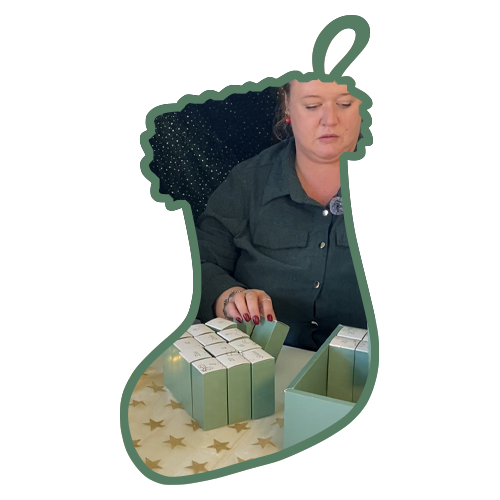 platziere die Schachteln in der Umverpackung